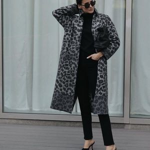 ZARA | Leopard Alpaca Wool Coat